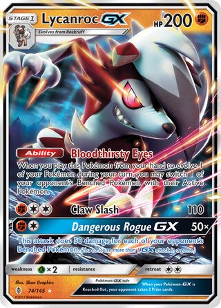 Lycanroc-GX 74/145 - Guardians Rising