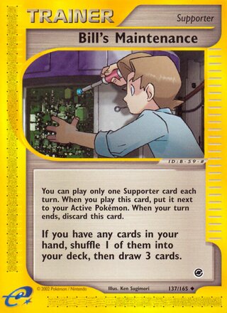 Bill's Maintenance 137/165 - Expedition Base Set