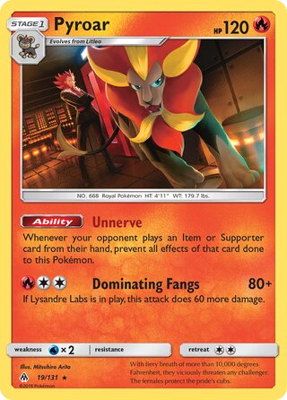 Pyroar 19/131 - Forbidden Light