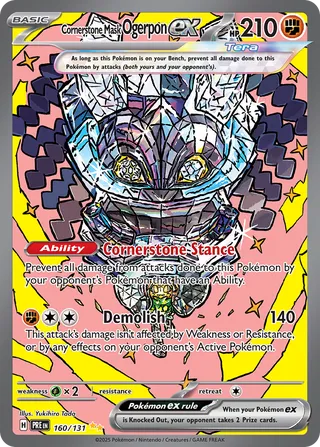 Cornerstone Mask Ogerpon ex 160/131 - Prismatic Evolutions