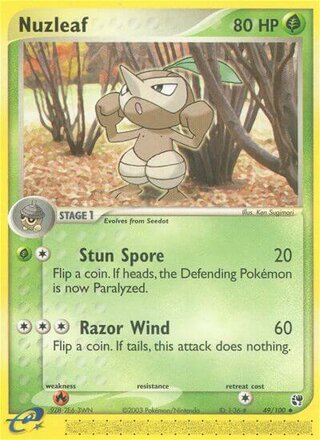 Nuzleaf 49/100 - Sandstorm - MP - front