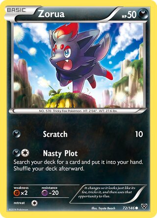Zorua 72/146 - XY Base
