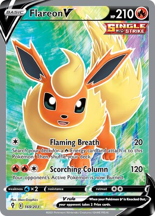 Flareon V 169/203 - Evolving Skies