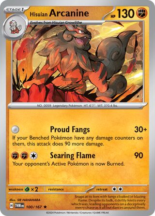 Hisuian Arcanine 100/167 - Twilight Masquerade