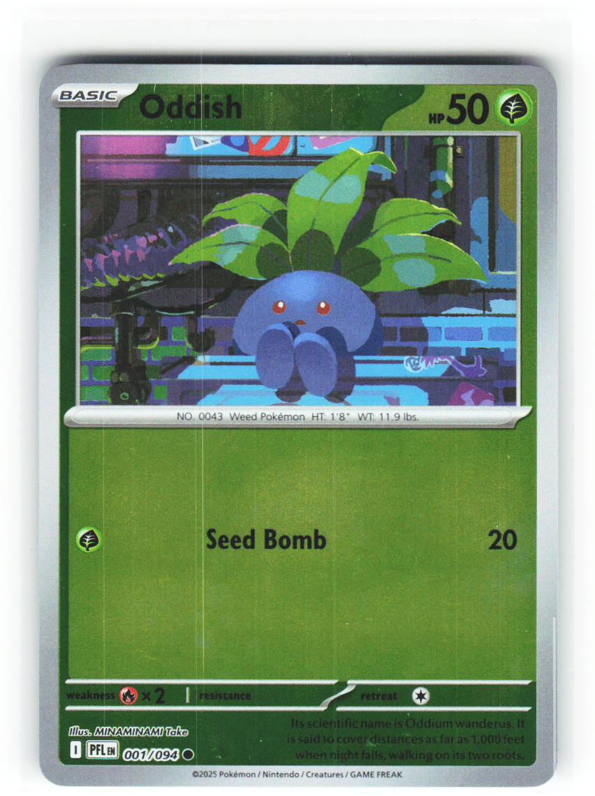 Oddish 001/094 - Phantasmal Flames - NM (ID: 53125425337598) - front