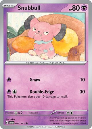 Snubbull 087/197 - Obsidian Flames
