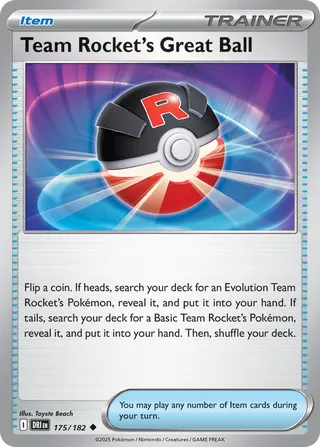 Team Rocket's Great Ball 175/182 - Destined Rivals