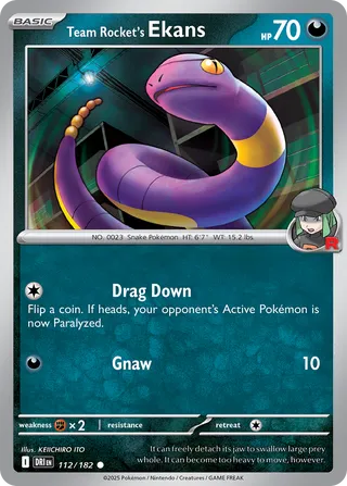 Team Rocket's Ekans 112/182 - Destined Rivals