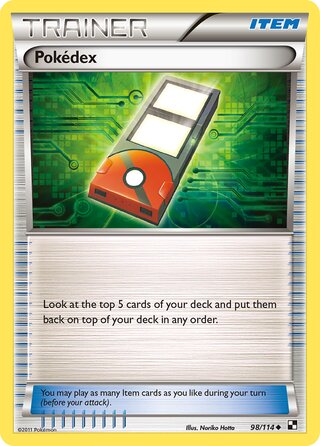 Pokédex 98/114 - Bllack & White Base