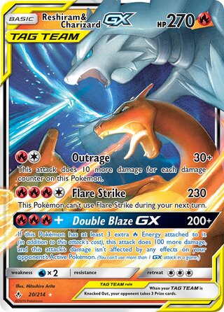 Reshiram & Charizard-GX 20/214 - Unbroken Bonds