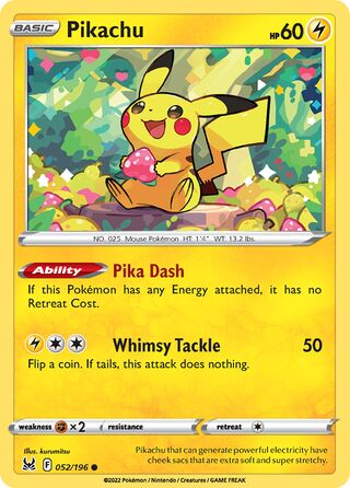 Pikachu 052/196 - Lost Origin