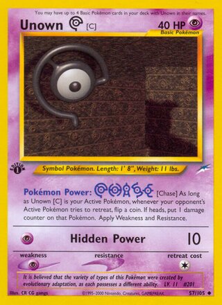 Unown [C] 57/105 - Neo Destiny