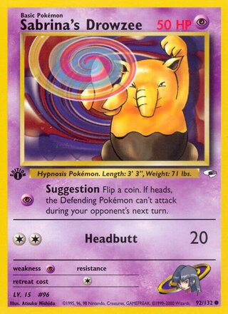 Sabrina's Drowzee 92/132 - Gym Heroes