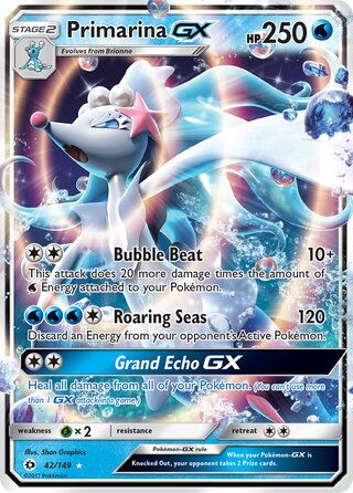 Primarina-GX 42/149 - Sun & Moon Base