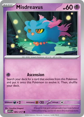 Misdreavus 085/217 - Ascended Heroes
