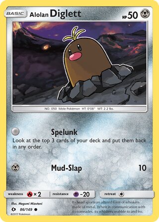 Alolan Diglett 86/149 - Sun & Moon Base