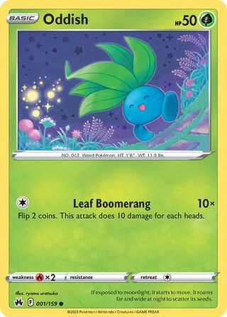Oddish 001/159 - Crown Zenith