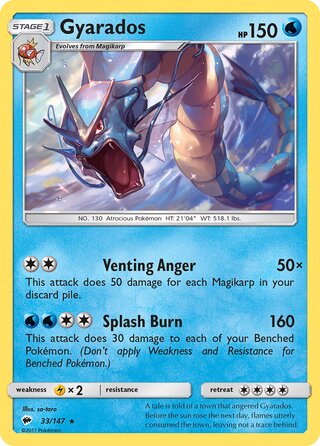 Gyarados 33/147 - Burning Shadows