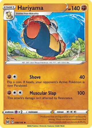Hariyama 098/196 - Lost Origin