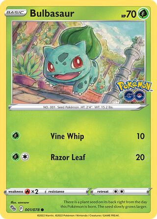 Bulbasaur 001/078 - Pokémon GO