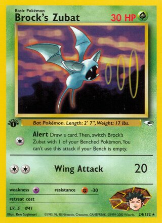 Brock's Zubat 24/132 - Gym Heroes