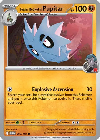 Team Rocket's Pupitar 095/182 - Destined Rivals