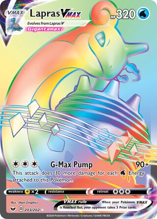 Lapras VMAX 203/202 - Sword & Shield Base
