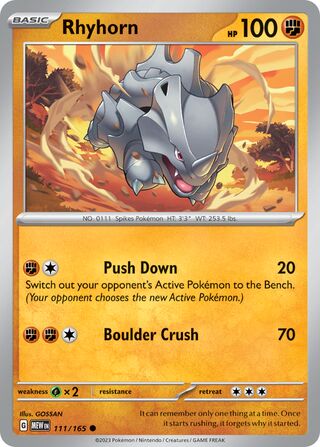 Rhyhorn 111/165 - Scarlet & Violet 261