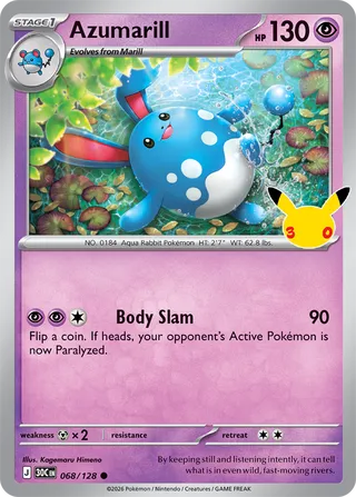 Azumarill 068/128 - 30th Celebration