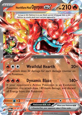 Hearthflame Mask Ogerpon ex 040/167 - Twilight Masquerade
