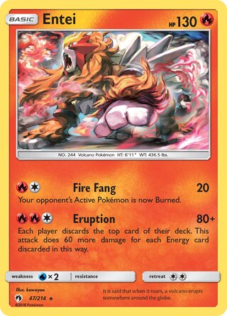 Entei 47/214 - Lost Thunder