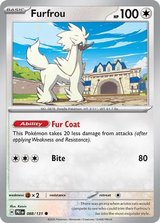 Furfrou 088/131 - Prismatic Evolutions