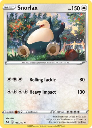 Snorlax 140/202 - Sword & Shield Base