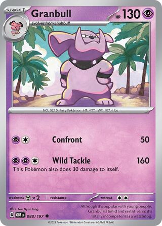 Granbull 088/197 - Obsidian Flames