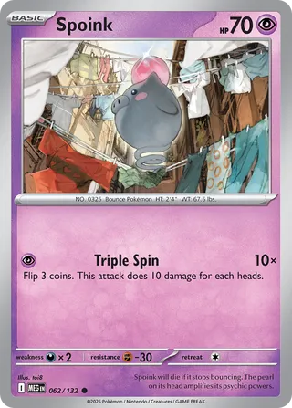 Spoink 062/132 - Mega Evolution Base