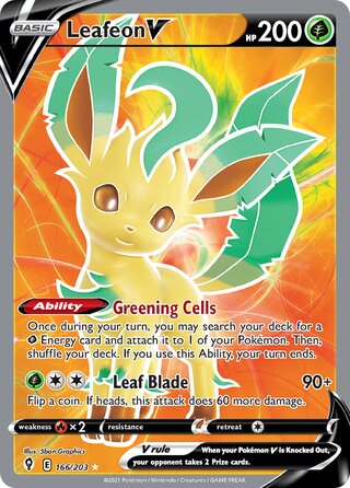 Leafeon V 166/203 - Evolving Skies
