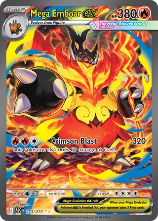 Mega Emboar ex 273/217 - Ascended Heroes