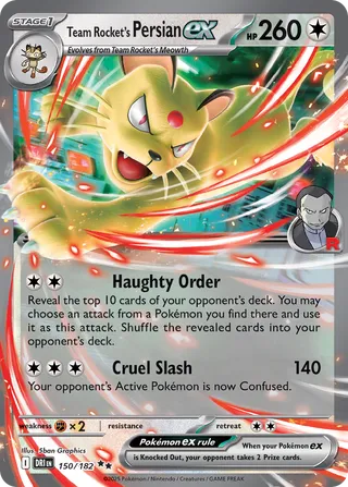 Team Rocket's Persian ex 150/182 - Destined Rivals