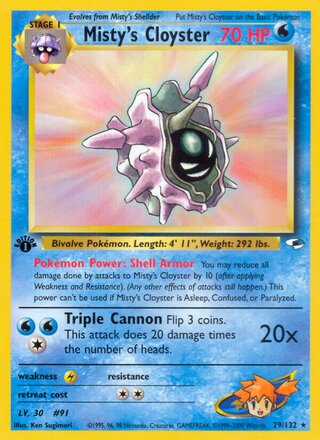 Misty's Cloyster 29/132 - Gym Heroes