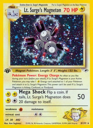 Lt. Surge's Magneton 8/132 - Gym Heroes