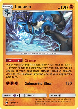 Lucario 71/147 - Burning Shadows