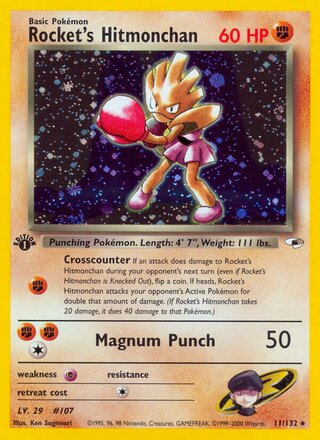 Rocket's Hitmonchan 11/132 - Gym Heroes