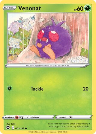 Venonat 001/195 - Silver Tempest