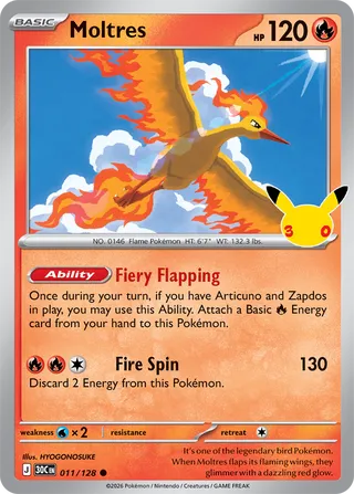 Moltres 011/128 - 30th Celebration