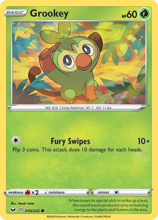 Grookey 010/202 - Sword & Shield Base