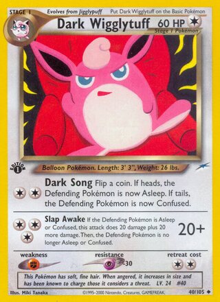 Dark Wigglytuff 40/105 - Neo Destiny