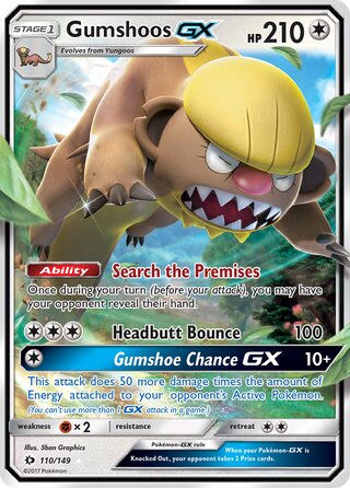 Gumshoos-GX 110/149 - Sun & Moon Base