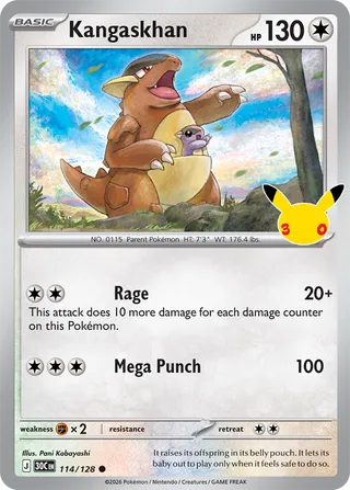 Kangaskhan 114/128 - 30th Celebration