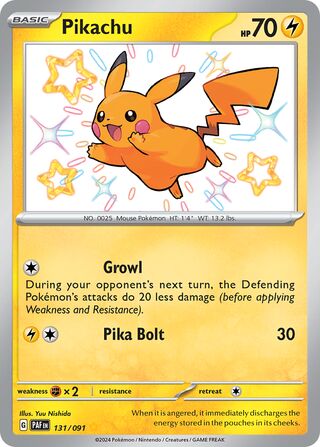 Pikachu 131/091 - Paldean Fates