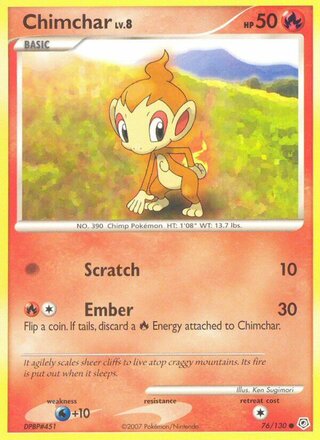 Chimchar 76/130 - Diamond & Pearl Base